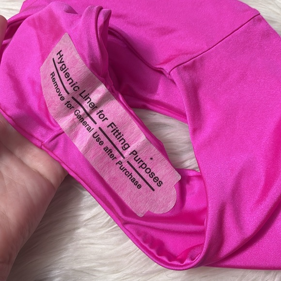 NWOT Flawed VYB Pink Shiny Butter Up High Waist XS Swim Bottoms - Picture 5 of 10